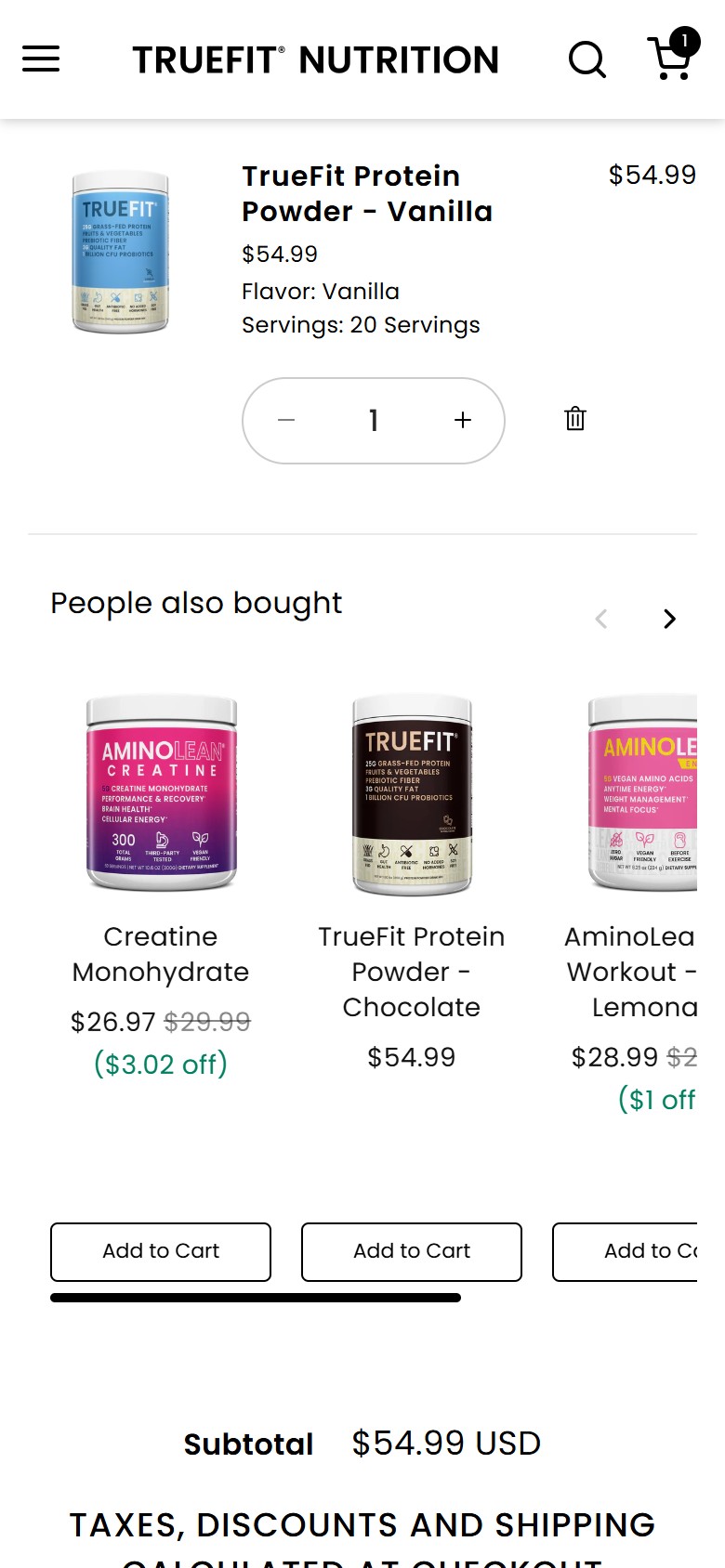 RSP Nutrition — Mobile