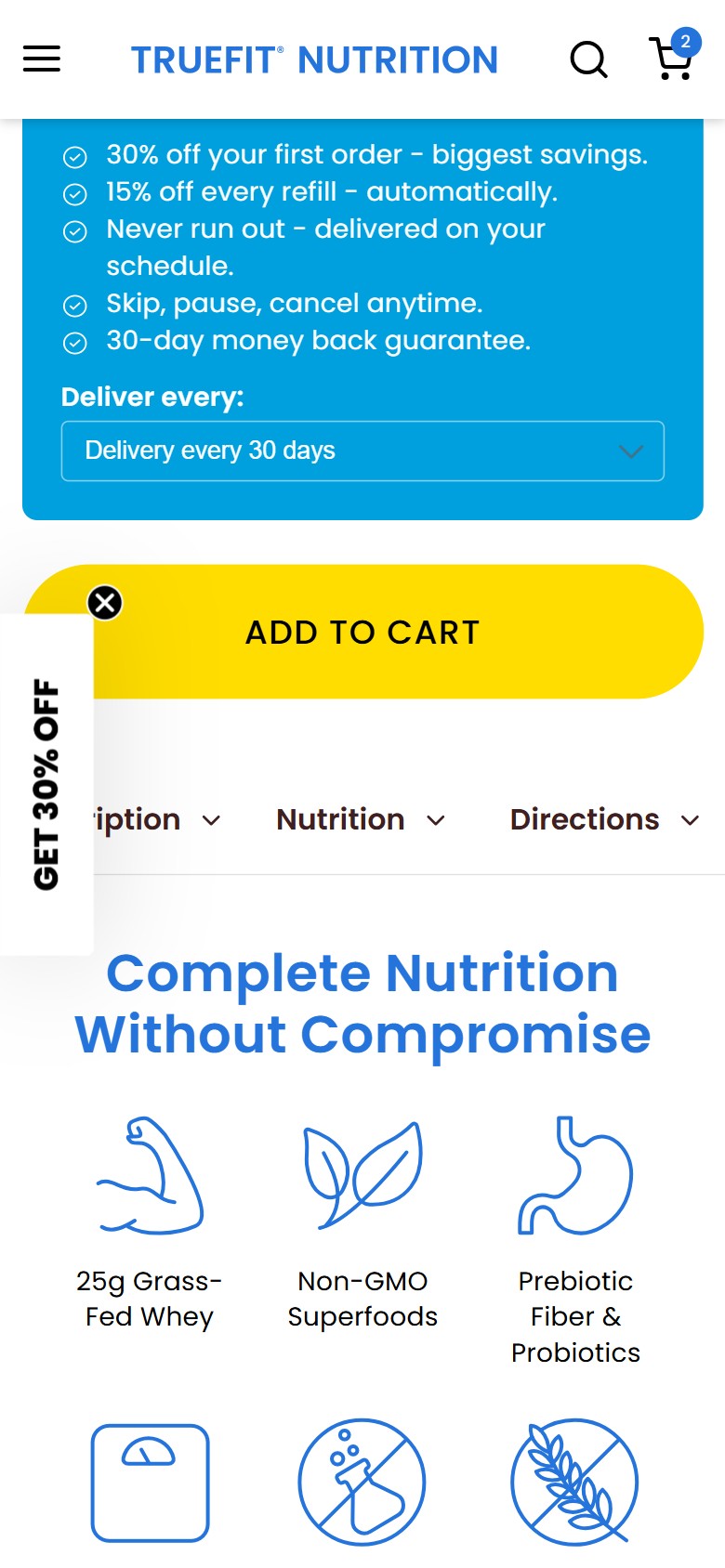 RSP Nutrition — Mobile