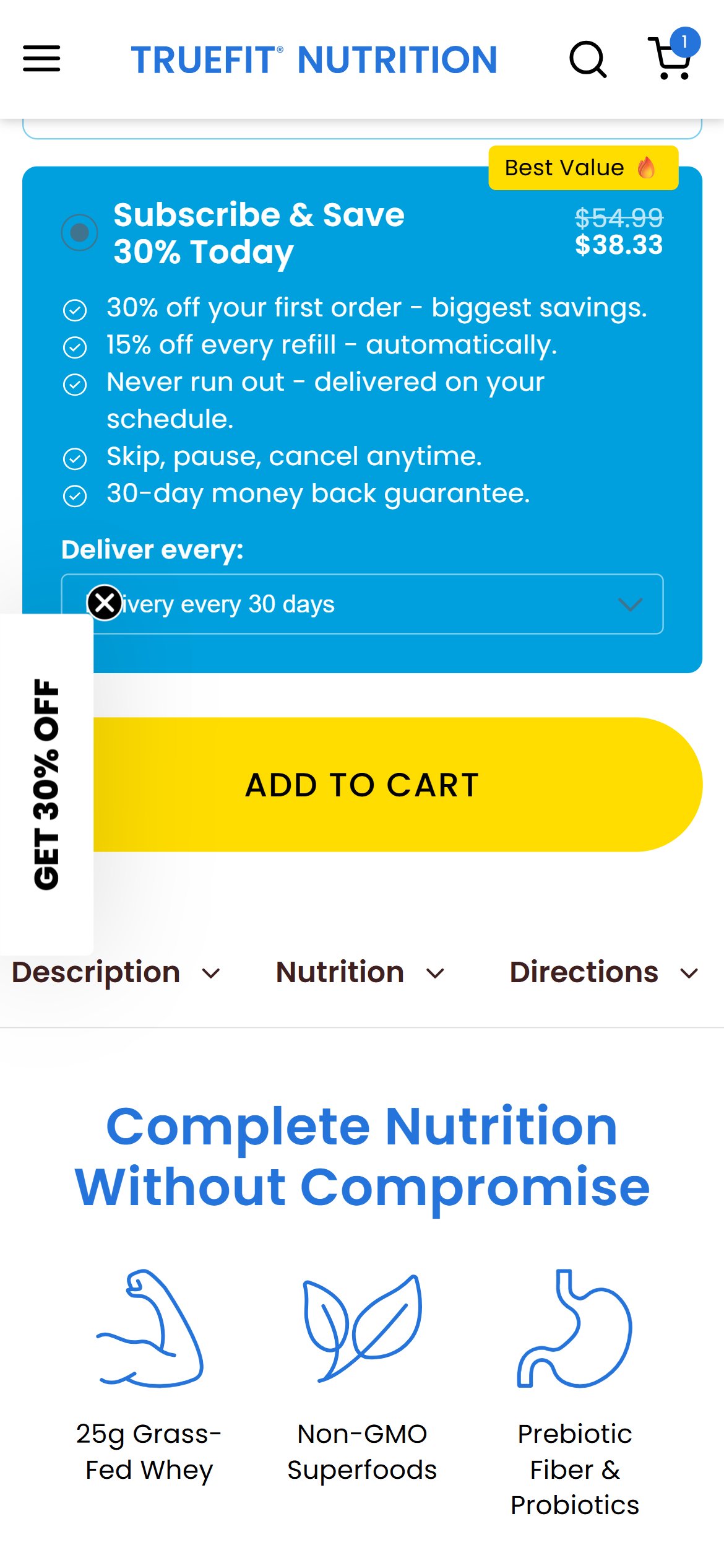 RSP Nutrition — Mobile