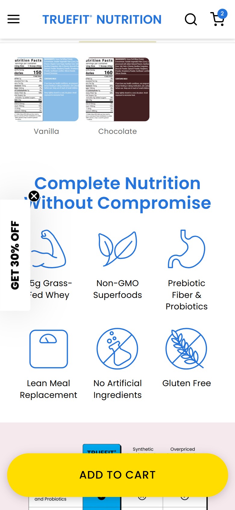 RSP Nutrition — Mobile