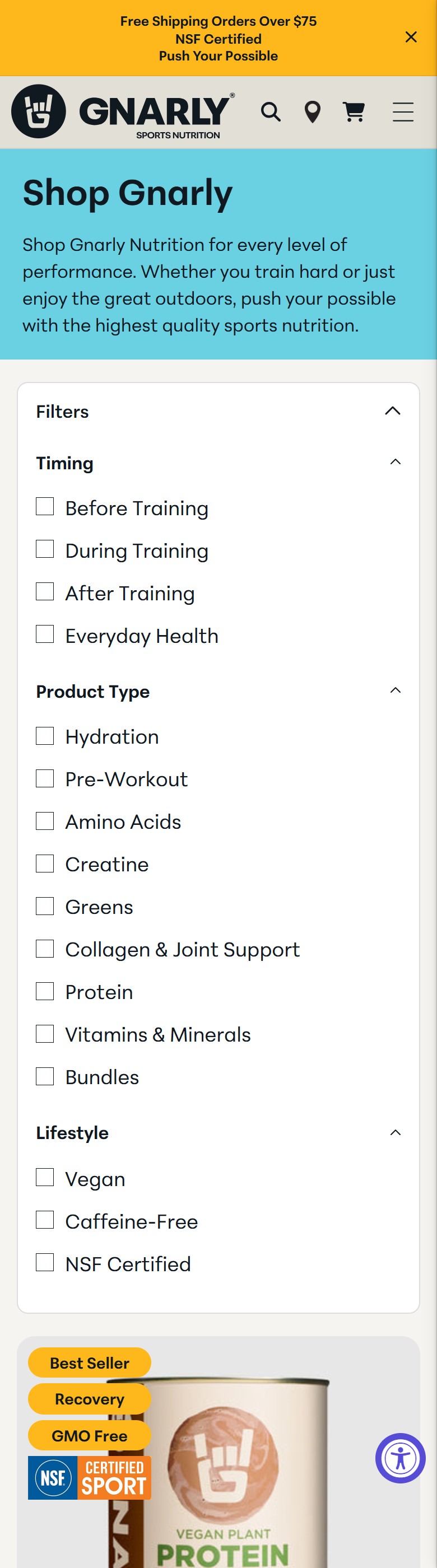 Gnarly Nutrition — Mobile